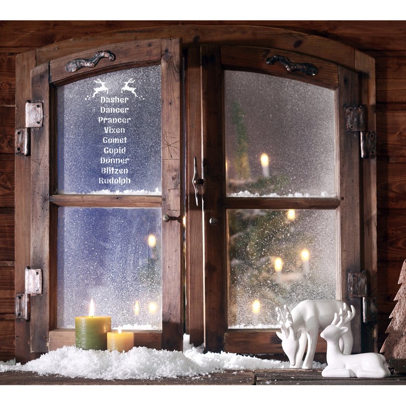 CraftStar Santa's Reindeer Names Stencil - Reusable Christmas Craft/Airbrush Stencil