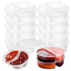 WXOIEOD 10 Pack Double Compartment Snack Pack Containers, 2 Compartment