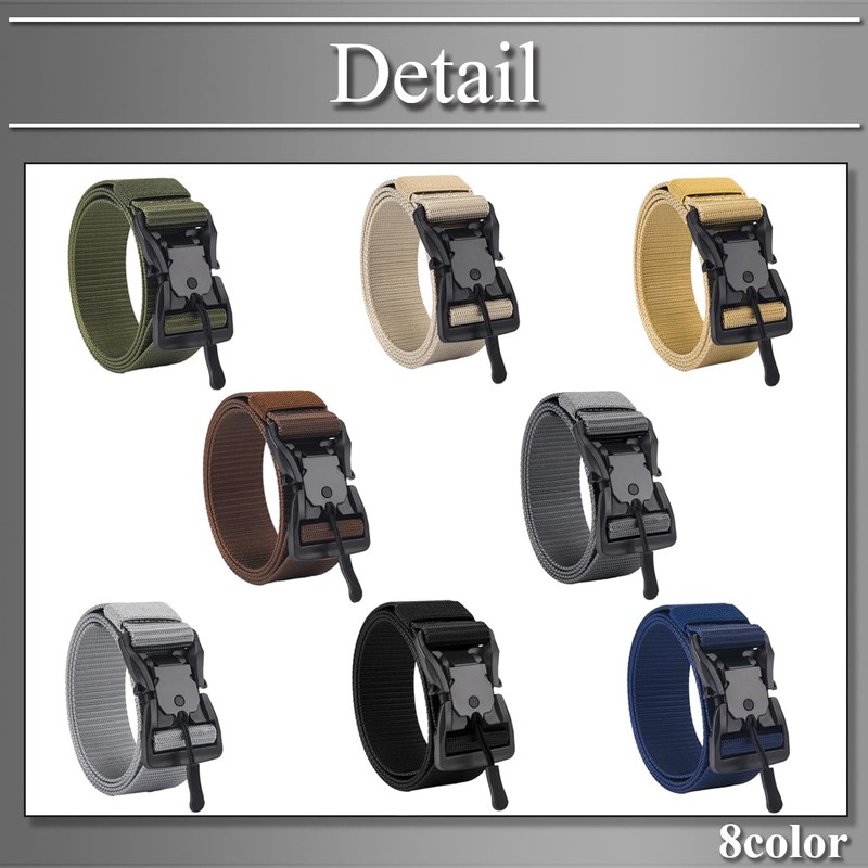 Buzz Selection LBT792 Nylon Tactical Quick Release Belt, Lightweight, Outdoor,