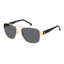 Carrera Women's Casual Geometric Sunglasses, Gold Black/Grey Polarized, 58/17/135