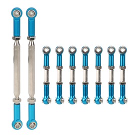 9 pcs Aluminum Alloy Tie Rod Set for WL Toys 1/10-K949 RC Car Toy Accessoriesblue K949-015B
