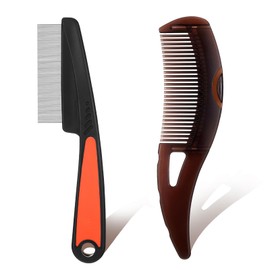 Yamobi Pack of 2 Dandruff Combs, Lice Comb, Hollow Tooth Head, Energy Massage, Hair Comb with Handle, Hair Comb for Dandruff, Reducing Scalp Itching for Women and Men