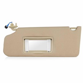 Left Driver Side Sun Visor with Light Fits for Honda Pilot 2009 2010 2011 2012 2013 2014 2015 Replace 83280-SZA-A01ZC, Beige