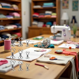 ZhangyiHot 12 Pair Buckles, Sewing Hooks And Eyes Closure, 2 Sizes Reusable Metal Sewing Diy Craft Accessories, Suitable For Bra, Corset, Shirt, Pants,Deft Processed Fasteners