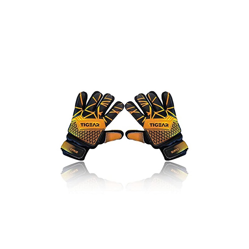 TIGEAR Junior Goalkeeper Gloves with Super Grip Latex & Palm