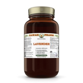Lavender (Lavandula Officinalis) Dry Herb Glycerite, Made in Hawaii, All Natural, Vegan, Lab Tested Alcohol-Free Liquid Extract - 32 fl.oz