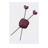 'Knitting Needles & Thread' Temporary Tattoo - Water Resistant, Skin-Safe,