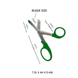 EMT and Trauma Shears - Stainless Steel Bandage Scissors - Premium Medical Shears - Surgical Scissors for All Purpose (Green)