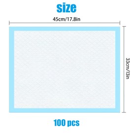 Acsuxt Disposable Underpads Disposable Changing Pads 100 Pack Waterproof Diaper Changing Pad Breathable Underpads Bed Table Protector Mat Super Absorbent Protection Liquid, Urine & Accidents, 17.8x13 Inches