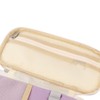 Large Pen Bag Simple Style Canvas Mesh Pockets Pen Slots