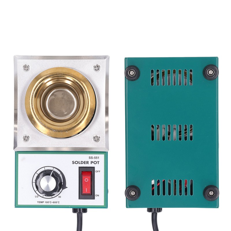 150W Round Solder Pot Stainless Steel Ti Plating Electronic Soldering