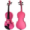 Sky Full Size VN202 Pink Violin with Brazilwood Bow and