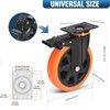 6 Inch Caster Wheels 3000 Lbs, Heavy Duty Casters Set