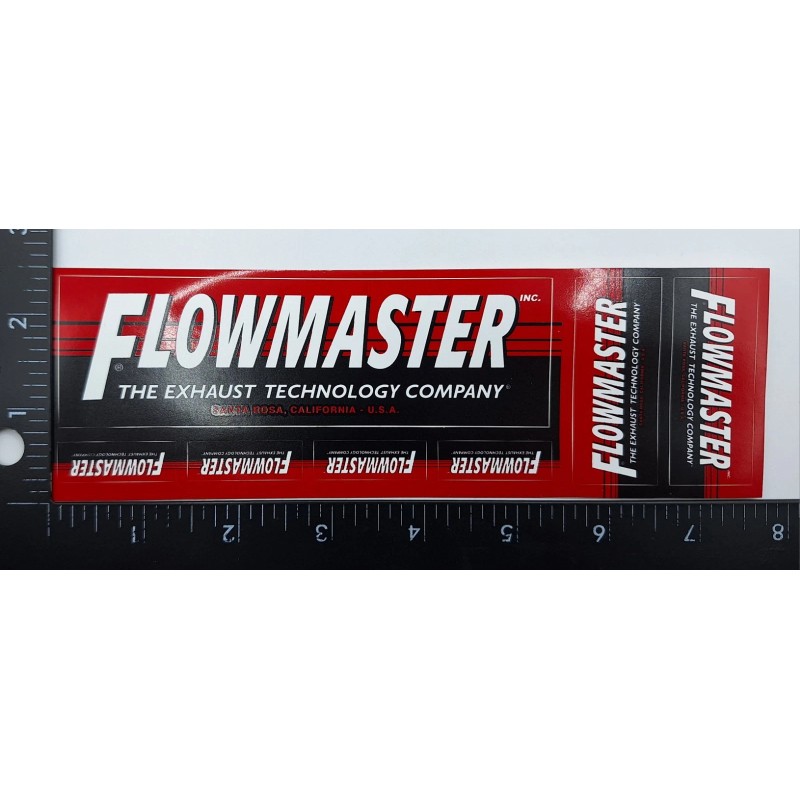 FLOWMASTER EXHAUST 1sheet/7pcs DECAL STICKER Racing Drags Offroad Hotrods NOS