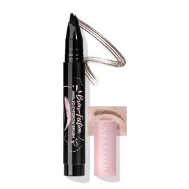 Anglicolor Lapiz De Cejas,Delineador de Cejas LíQuido,Cepillo Cejas Secado Rápido,Efecto 3D Waterproof,Larga Duracion y Acabado Natural,Tono Café Claro - Light Brunette,Cejas Maquillaje(01 brown)