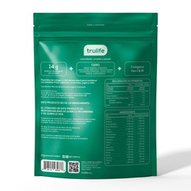 TRULIFE | Collagen Peptides | 1 Solo Ingrediente, Sin Sabor ni Azúcar | 450g (30 porciones)