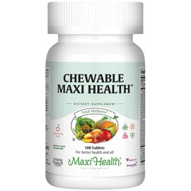 Maxi Health Chewable - Multivitamin for Men and Women - Enhanced Absorption and Bioavailability - Daily Mens Multivitamins and Womens Multi Vitamin & Mineral Supplement for Adults (180)