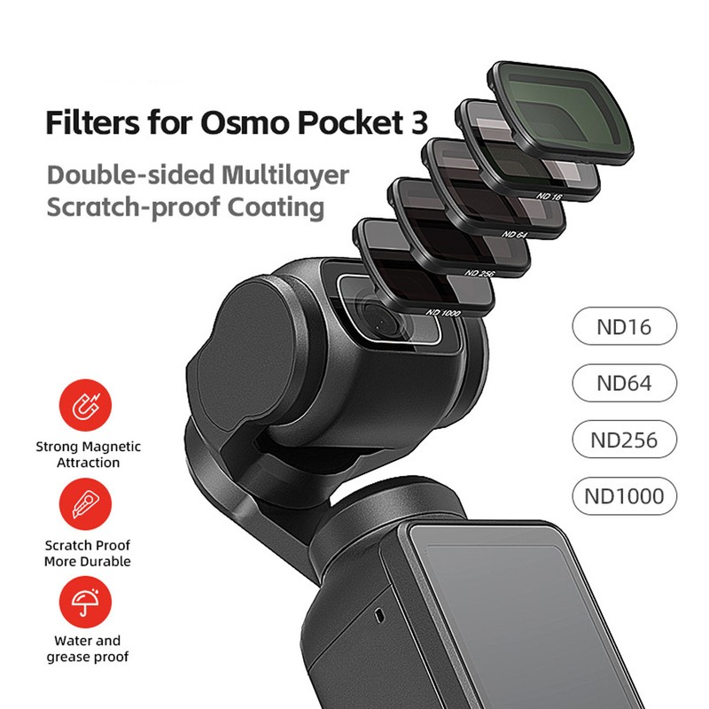 Action Camera ND Filter Set ND16 ND64 ND256 ND1000 Aluminum