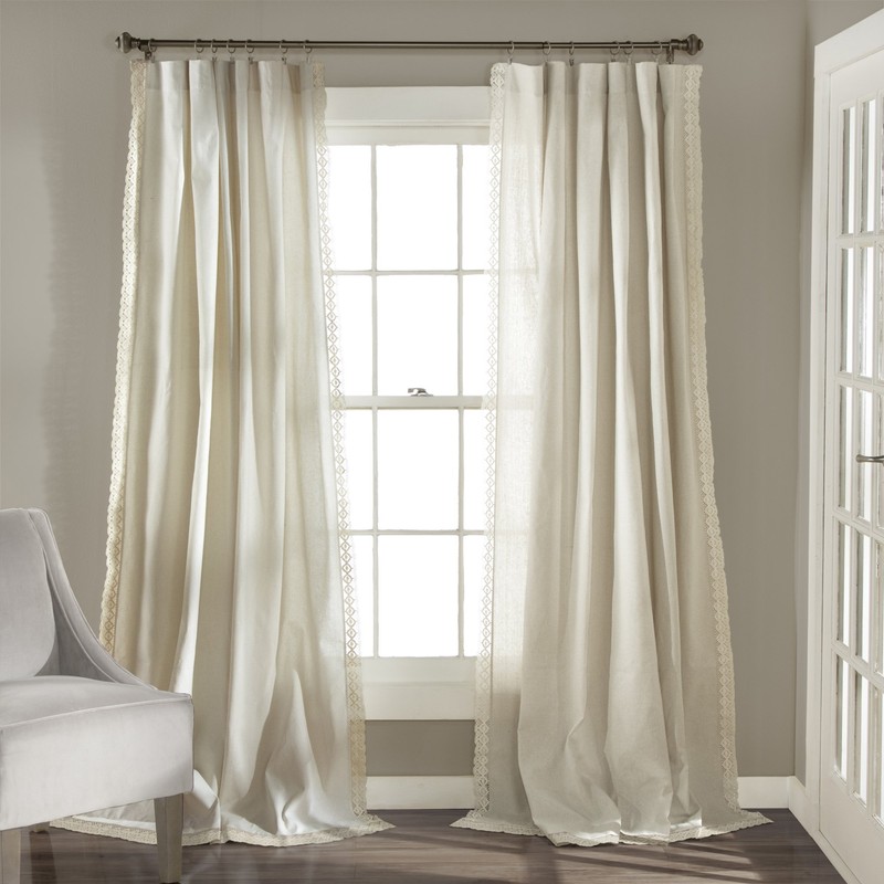 Lush Decor Rosalie Light Filtering Window Curtain Panels, Pair, 54"