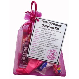 SMILE GIFTS UK 18th Birthday Gift- Unique Survival Kit (Hot Pink) - 18th birthday gift, 18th birthday present, 18th gift, 18th present, 18th birthday
