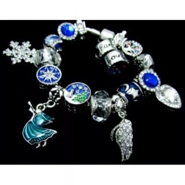 Unbranded CHRISTMAS CHARM BRACELET ANGEL Gift Stainless Steel Snowflake Sizes 6 to 8.5"