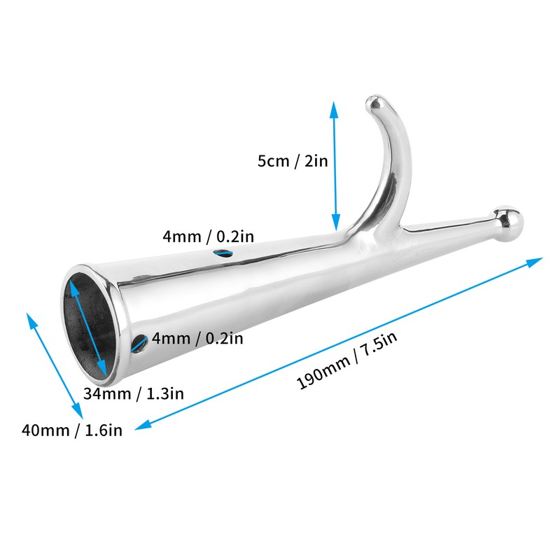 316 Stainless Steel Hook Replacement 1.3in Inner Diameter for Lifeboat