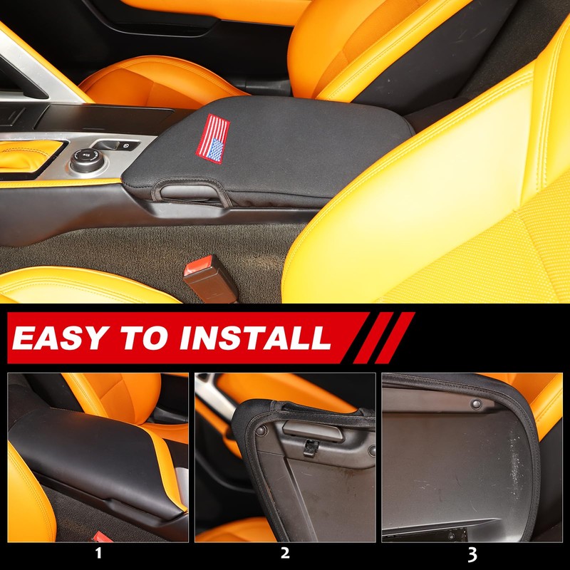 Auto Center Console Cover Compatible with Corvette C7 Stringray 2014-2019