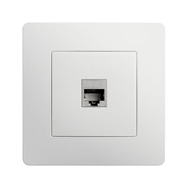 DEBFLEX - Caly RJ45 Socket Cat.6 High Speed Ethernet Wall Socket ABS Flush Mount White 85 x 85 x 36 mm