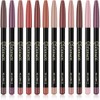 12 Colors Pencil Matte Lip Liner Set, Long Lasting, Waterproof,