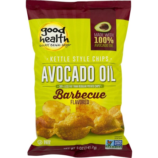 Good Health Avocado Oil Kettle Style Barbecue Chips 5 oz. Bag (4 Bags)