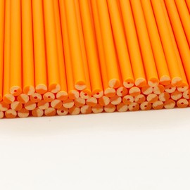 Plastic Lollipop Sticks - 89mm x 4mm Pack of 100 (Orange)
