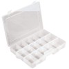 DURATOOL D00414 6-18 Compartment Transparent Organiser Box with Removable Sections - 42mm x 186mm x 292mm