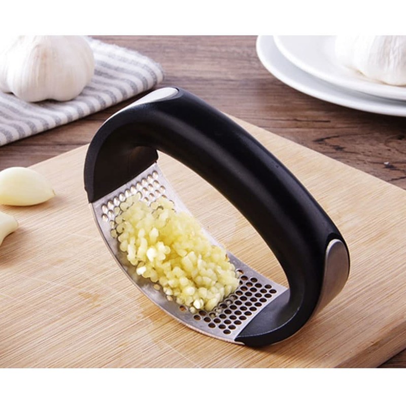 Garlic Press Rocker Stainless Steel Garlic Press Arc Shaped Professional