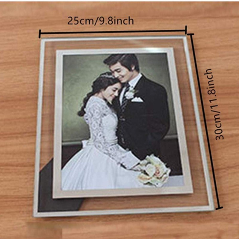 OUKEYI Glass Picture Frames 8x10 Mirrored Edge Glass£¬8x10 Picture Frame