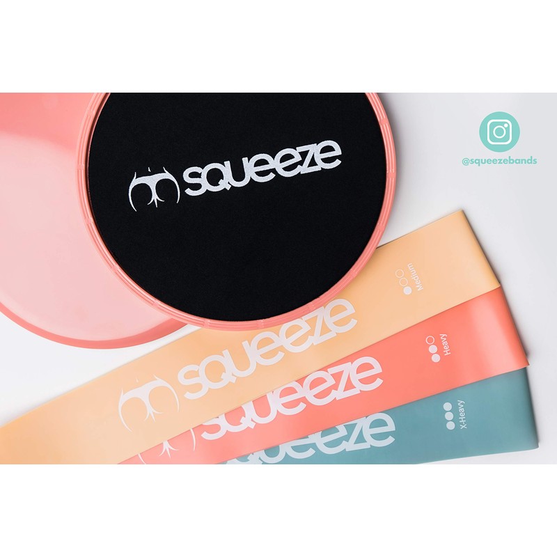 Squeeze Bands Core Sliders and Resistance Bands Set – 3