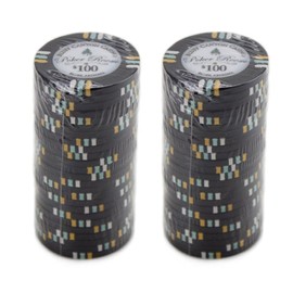 Claysmith Gaming Bluff Canyon Poker Chips Heavyweight 13.5-gram Clay Composite – Pack of 50 ($100 Black)