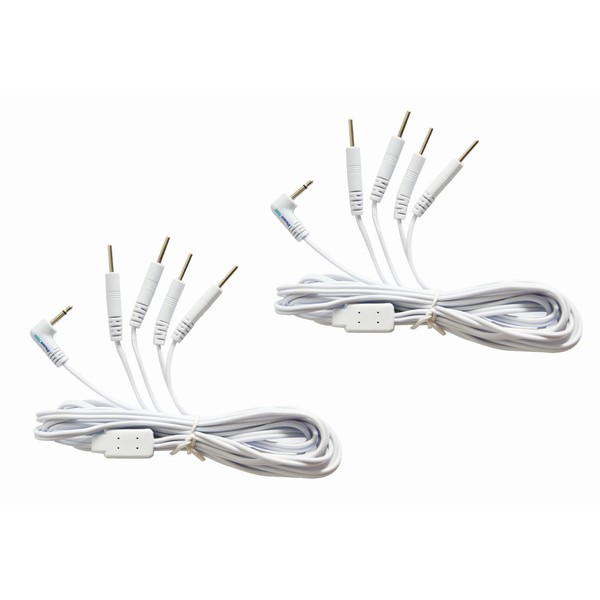 Tens Lead Wires - Port Doubler - Four 2mm Pin Connectors - Discount Tens Brand by Discount TENS