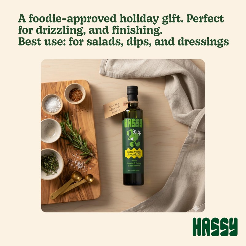 HASSY Extra Virgin Avocado Oil – Premium Flavor for Dressings,