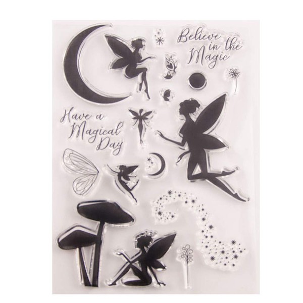 Have a Magical Day Magic Fairy Moon Sparkle Clear Stamps