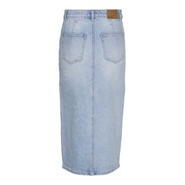 VERO MODA Female Denim Skirt VMVERI High Waist Long Skirt, Light blue (light blue denim)