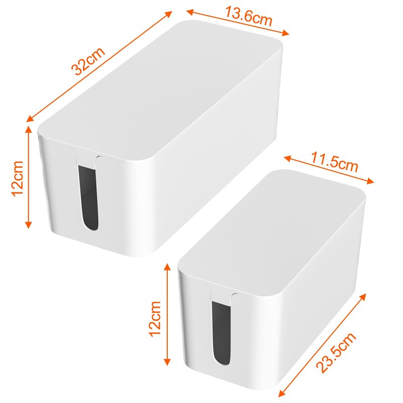 Relota Pack of 2 Cable Box, Cable Management Box with