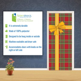 Wrapping Door Cover Plaid (31) - Made of Premium Durable Fabric so it Will Last Year After Year