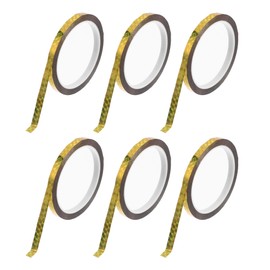 HEROFFIX Pinstripe Tape 164.04ft x 0.2" Car Stripes Pinstripe Decals for Car, Motorcycle and Boat, Racing Stripes DIY Stickers Laser Gold 6 Pcs