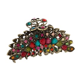 Housoutil 1 x Imitation Turquoise Chen Hairpin Retro Clip Clips Vintage Hair Clips Claw Clips Metal Silver Headpiece Retro Hair Clip Women's European Fashion Hair High