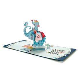 Elephant Mommy and Baby 3D Pop Up Card.Mother’s day collection. Sweet Surprise gift for first time Mothers, Daughter, Wife, Girlfriend. Perfect for Mother’s Day, Birthday’s,Thank you.15cmx15cm