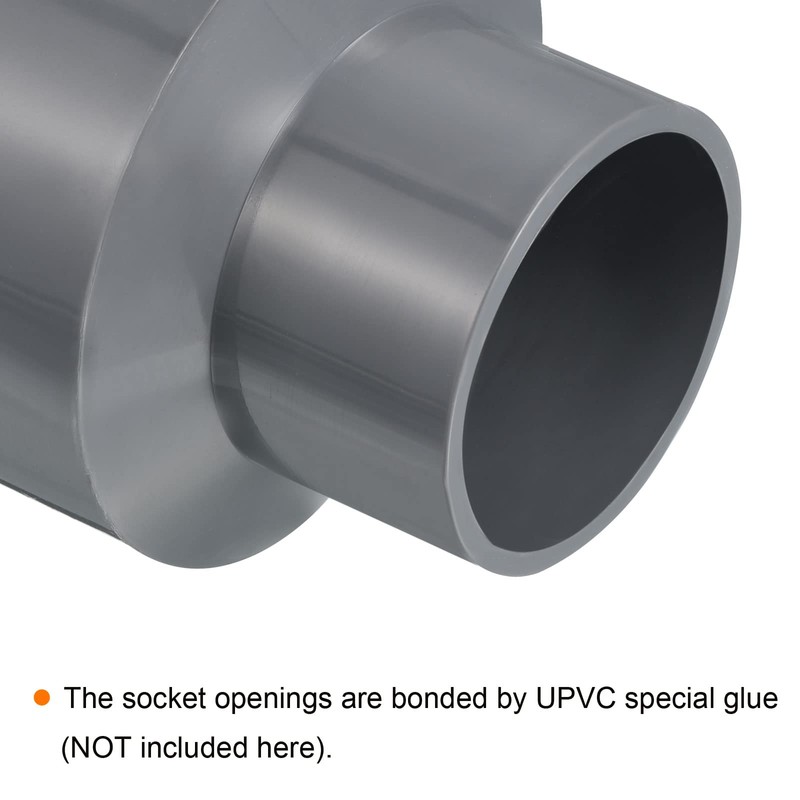 PATIKIL PVC Reduction Pipe Fitting 63 x 40 mm Straight