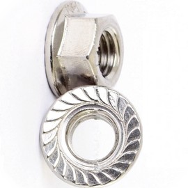 M10-1.5 or 10mm x 1.5 A2 Stainless Serrated Flange Lock Nut Spin Wiz Nuts 25 Pcs Hardware Fastener Kit Set RV3672S