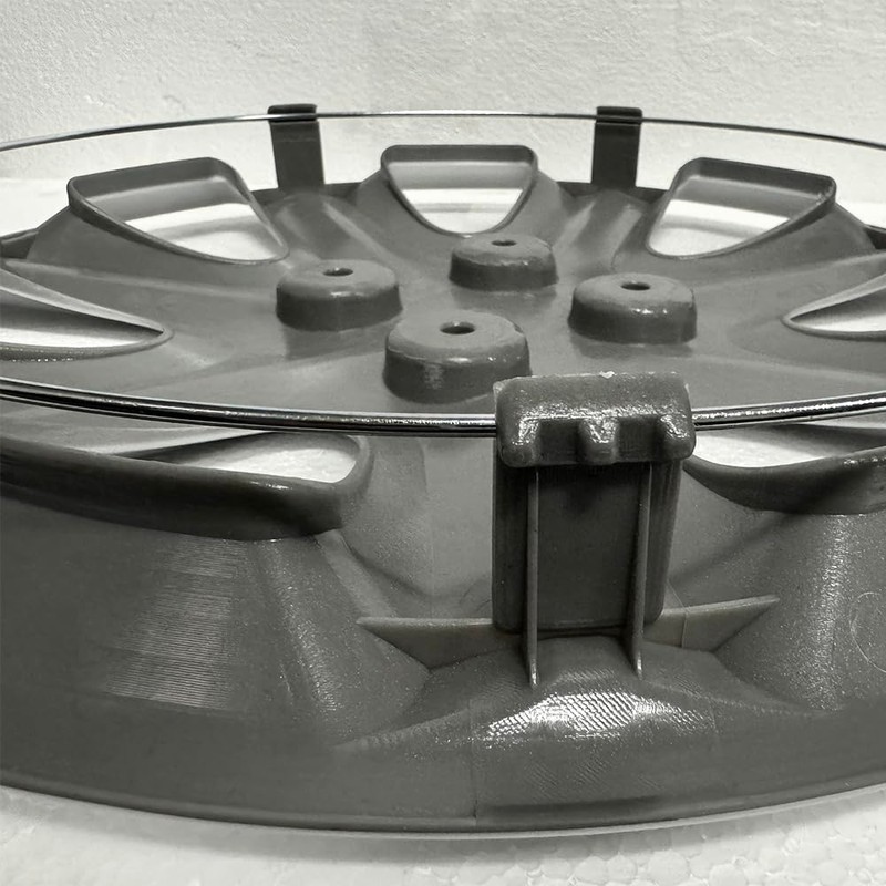 Brighter Design Set of 4 15" Push-on Silver Hubcaps for