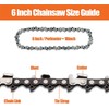 4 Pieces 6 inches Mini Chainsaw Chains, Set of 4,