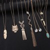 Milacolato Women's Long Necklaces for Women, Boho Chain, Tassel Pendant,